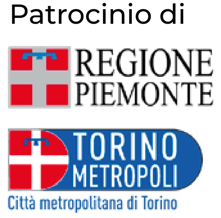 Patrocinio di Regione Piemonte e Città metropolitana di Torino